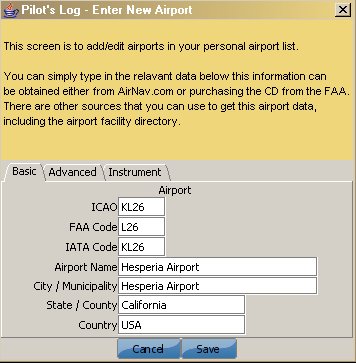 Airport Basic Entry View